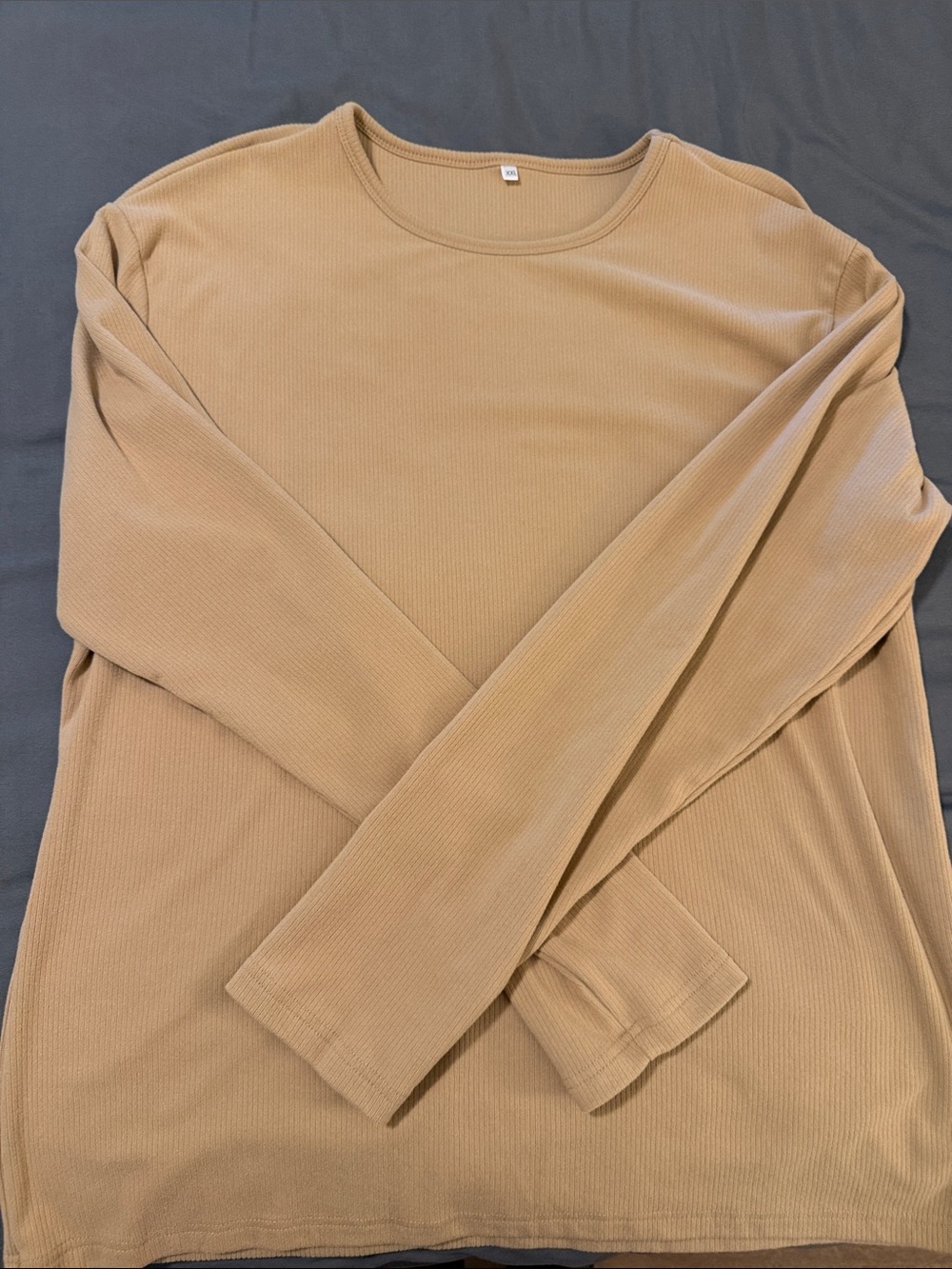 Men's Long-Sleeve Crewneck Shirt - Tan